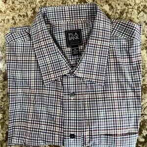 Jos. A. Bank Men's Blue Plaid Shirt NWT Size XXL